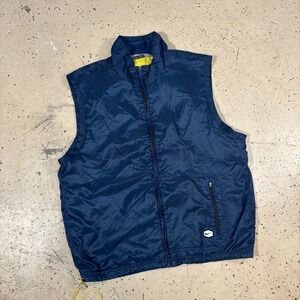 Vintage 90s Nike Gorpcore Navy Blue Windbreaker Full Zip Vest Size Medium